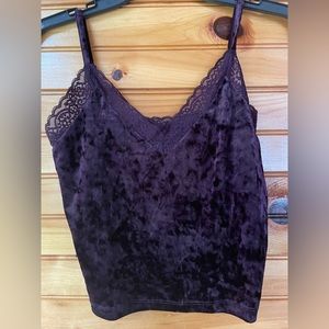 Forever 21 Purple Crushed Velvet Tank Top